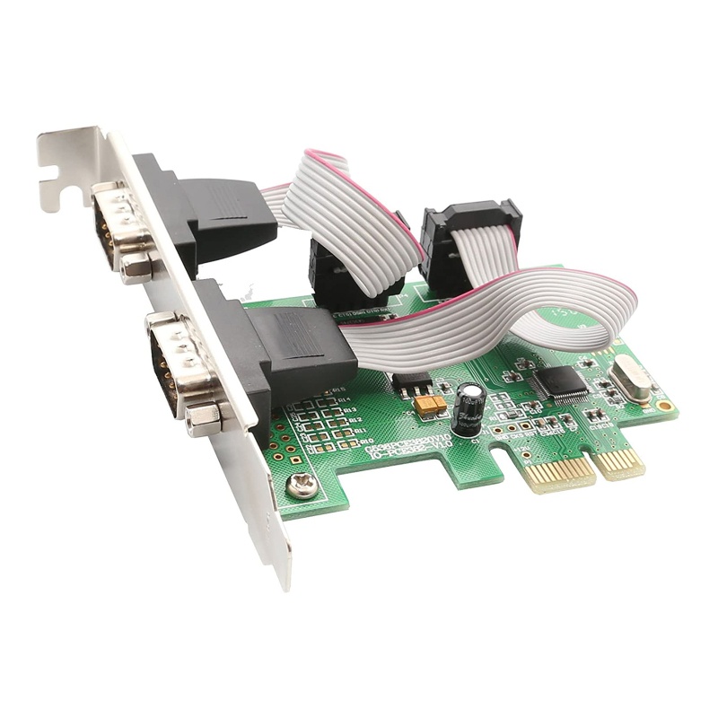 Btsg PCI-E Ke Dual Serial Combo Card RS232 PCI Untuk Express PCIe Adapter Card 2.5Gb/s Channel 1000kbps RS232 Cepat Stabil