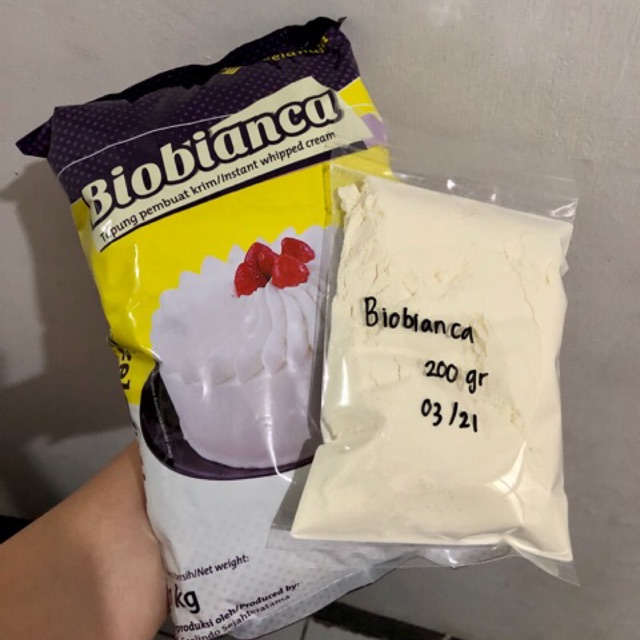 Whipped Cream Bubuk 200 gram / Biobianca / Tepung Whipped Cream / Whip Cream