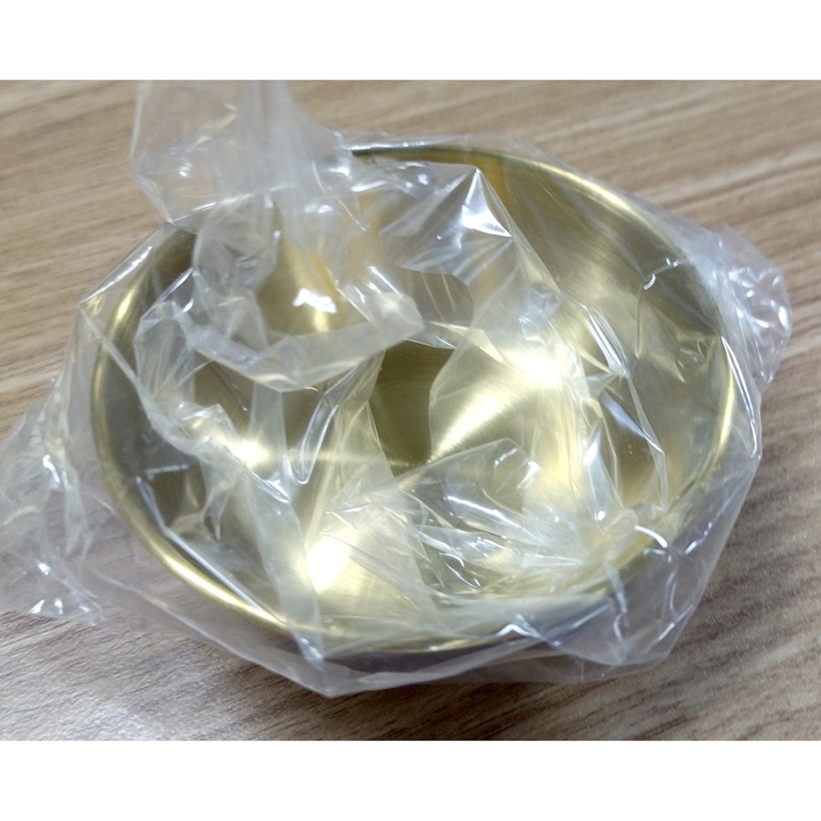Mangkok Stainless Steel Bowl Simple Design 8 cm 1 PCS - PJ556 - Golden