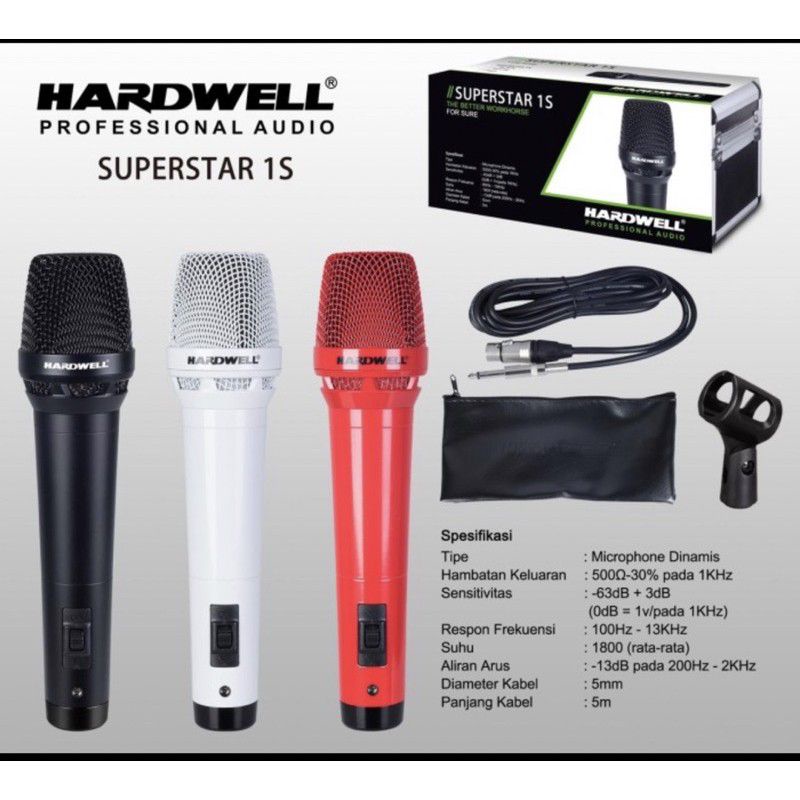 Mic Kabel Hardwell SUPERSTAR 1S Original TERBAIK