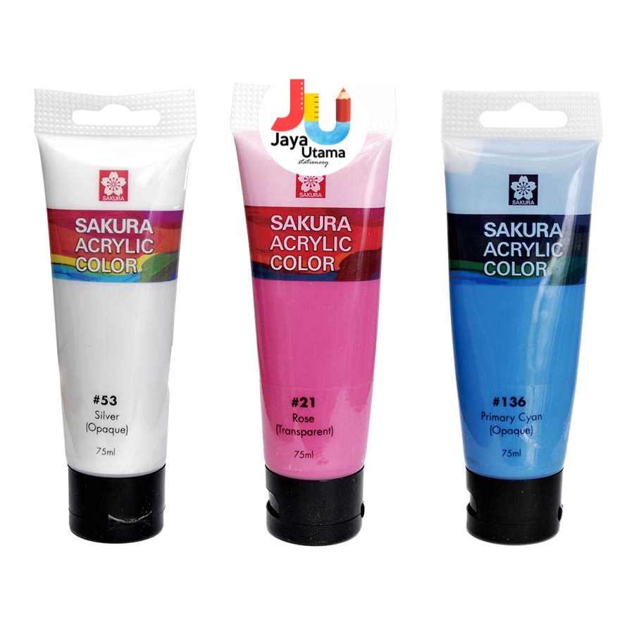 

Acrylic Sakura 20 ml Paint Acrylic Colour Part 1 Red Yellow Blue Purple
