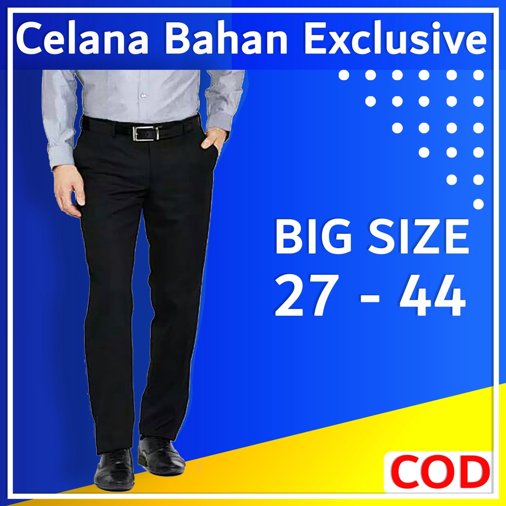 celana bahan pria celana dasar pria celana kain hitam pria celana katun pria panjang jumbo