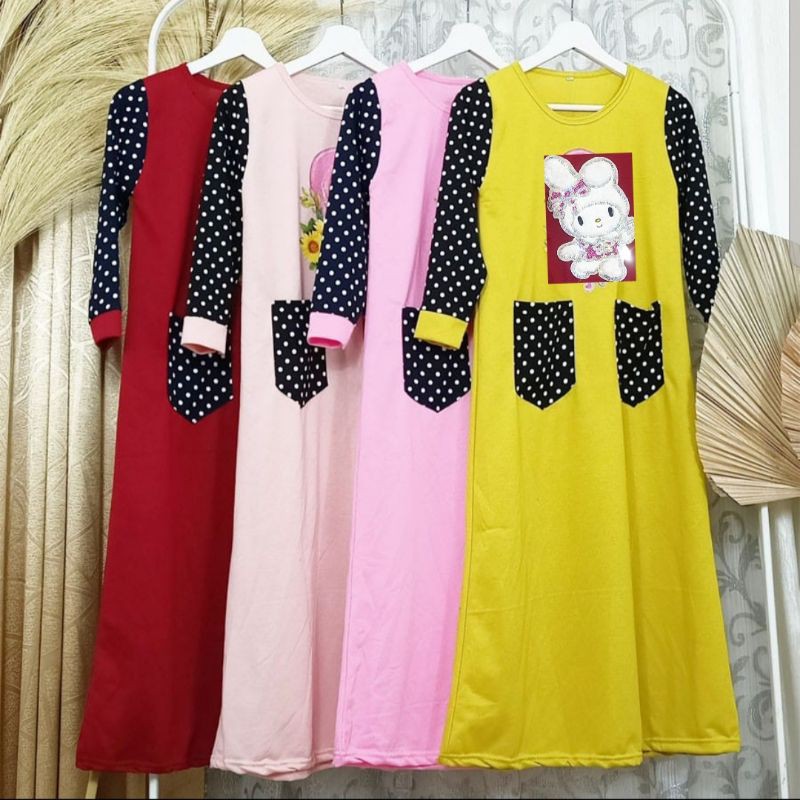 Baju Gamis Anak Variasi Boneka Estimasi 3-12 Thn