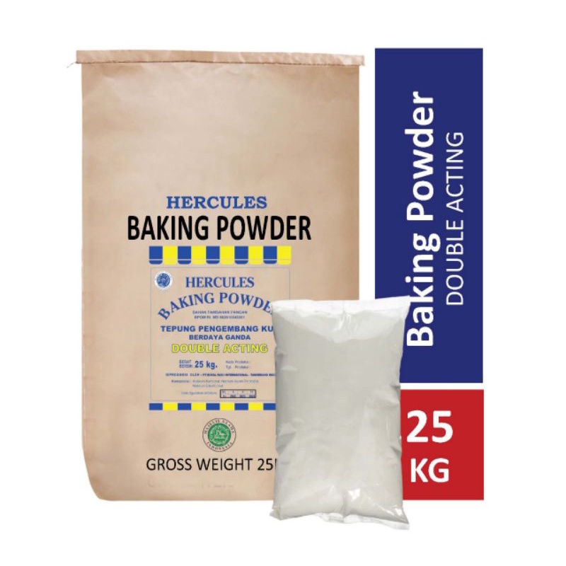 

Hercules Baking Powder Double Acting 1KG (Bahan pengembang kue)