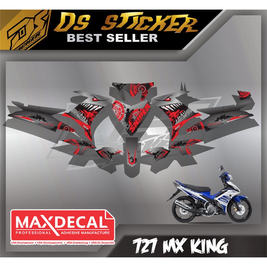 727 Decal Stiker List Variasi jupiter mx new Simpel Desain