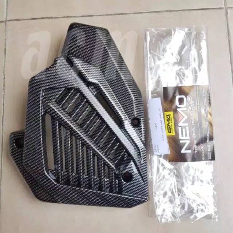 Cover Radiator Pcx 2018 Karbon Original Merk NEMO