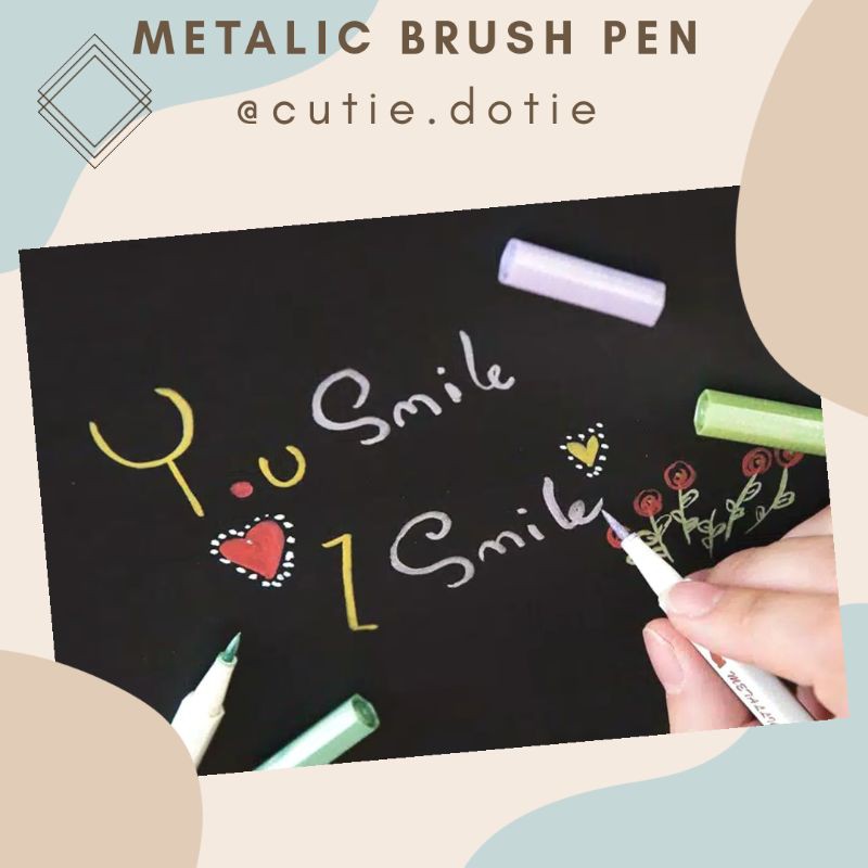 

metallic brush pen