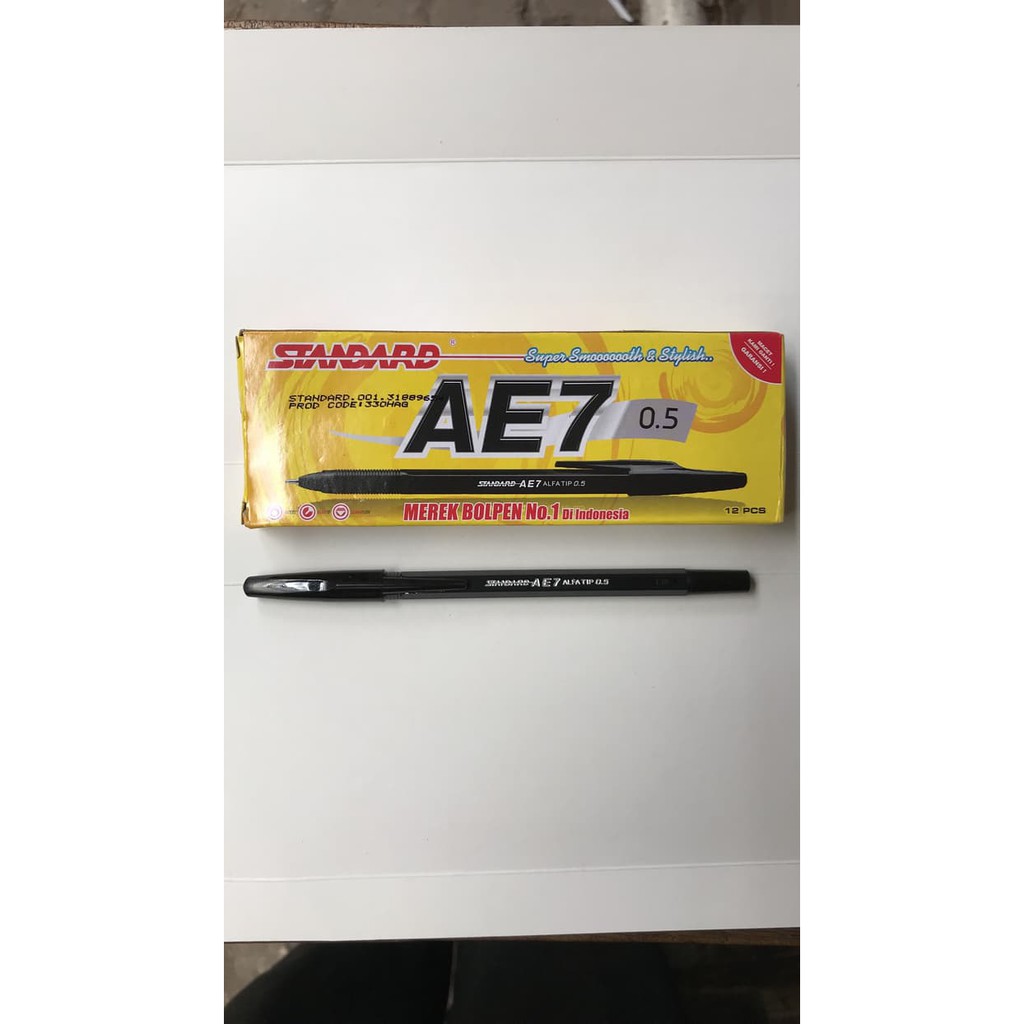 

OPEN SALE PULPEN STANDARD AE7 0.5 HITAM GROSIR MURAH PAK LUSIN 12 PCS BOLPEN PEN