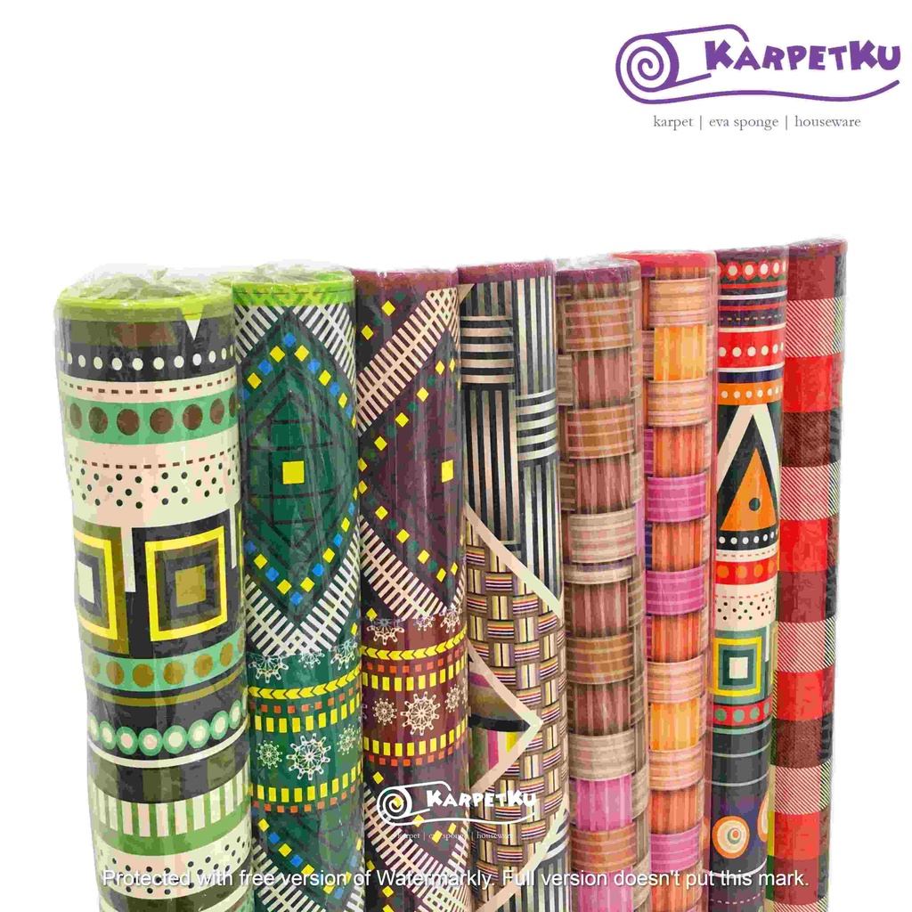 [GARFIELD MAT] Karpet / Tikar Lantai Plastik Spon Eva - ANYAMAN BATIK