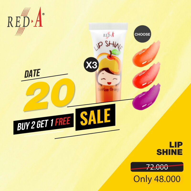 Paket Lip Shine Red A isi 3