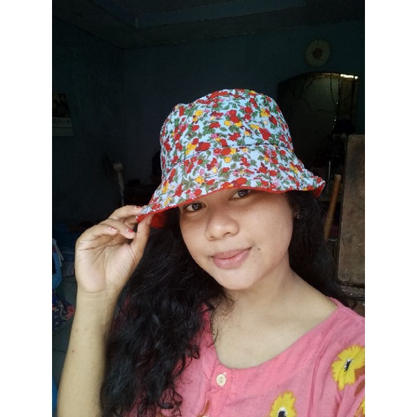 BUCKET HAT KOMBINASI/TOPI PANTAI