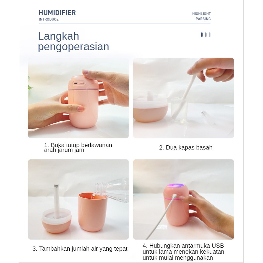 Air Aroma Mini Humidifier / Aromatherapy Purifier Diffuser Free 1 Oil Essential-3