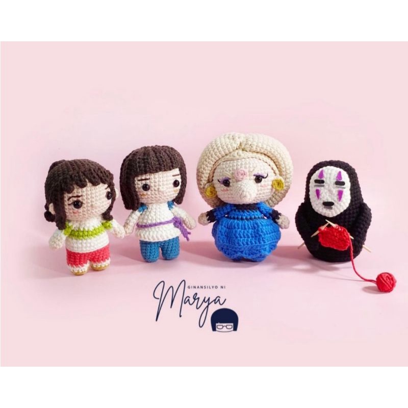 Spirited away no face amigurumi boneka rajut