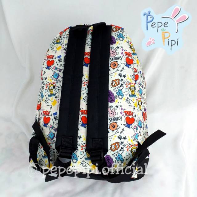 Backpack - Ransel Sekolah BT Boy Band Korea Tas Besar Kpop Korea Bangtan Army Lucu Murah Unik