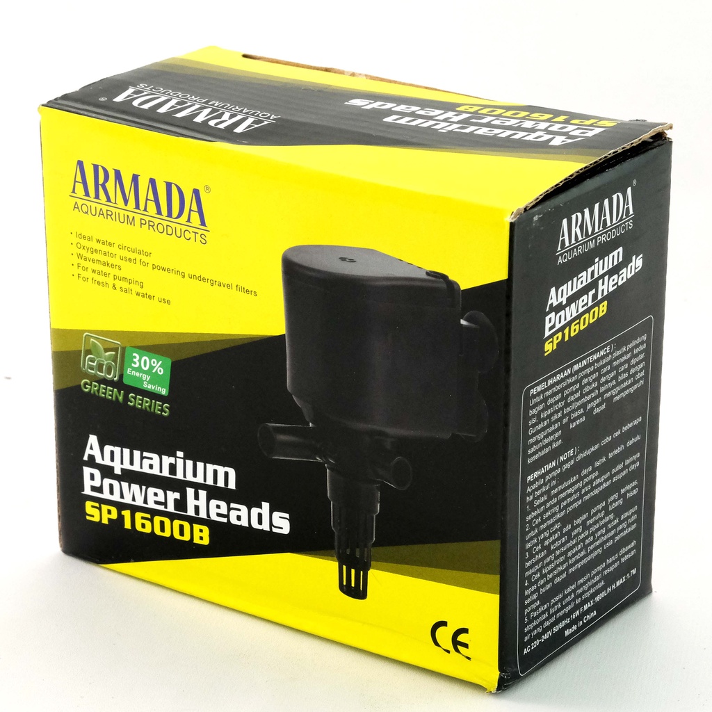 POMPA AIR CELUP LOW WATT AQUARIUM ARMADA SP 1600B SUBMERSIBLE PUMP