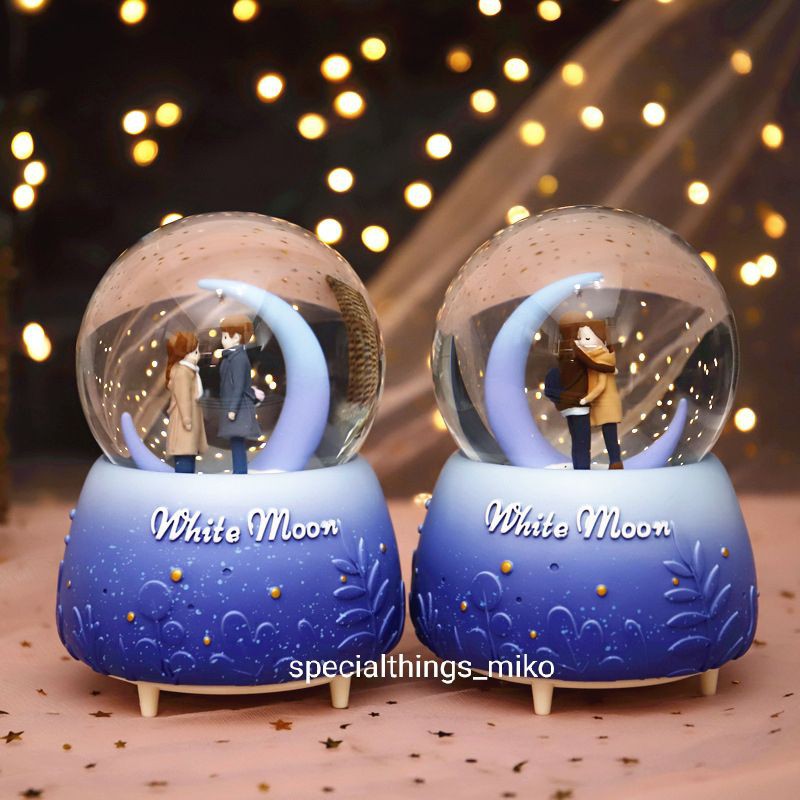 NEW Snowball Couple Korea Auto ~ kotak musik bola kristal salju snowglobe hadiah valentine romantis