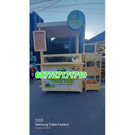 gerobak kayu murah/gerobak kayu jati belanda/gerobak minimalis