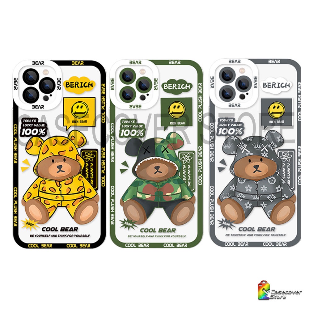 Bear Cartoons Case - Soft Case Full Cover For iPhone 7 8 SE 2020 7+ 8+ X XS XR XSMAX 11 12 13 Mini Pro Promax / Casing iPhone /Case iPhone