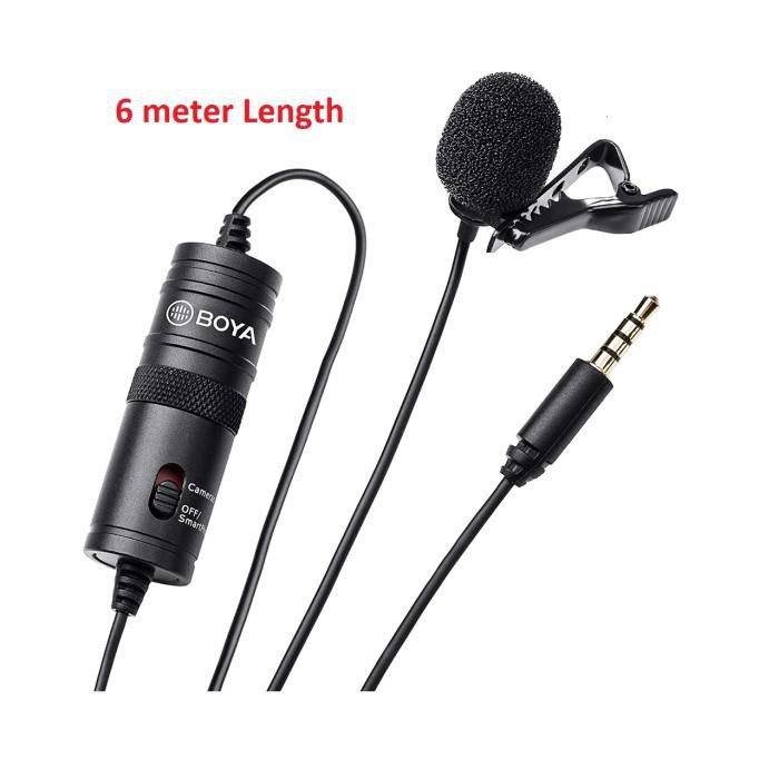 Boya BY-M1DM Clip On Lav Mic - Microphone for DSLR, Smarphone, Camera, PC - Garansi Resmi 1 Tahu