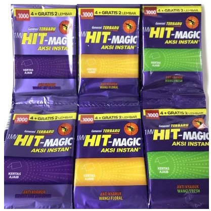 * NCC * HIT Magic Aksi Instant Kertas Ajaib Anti Nyamuk Generasi Terbaru - Kemasan Sachet