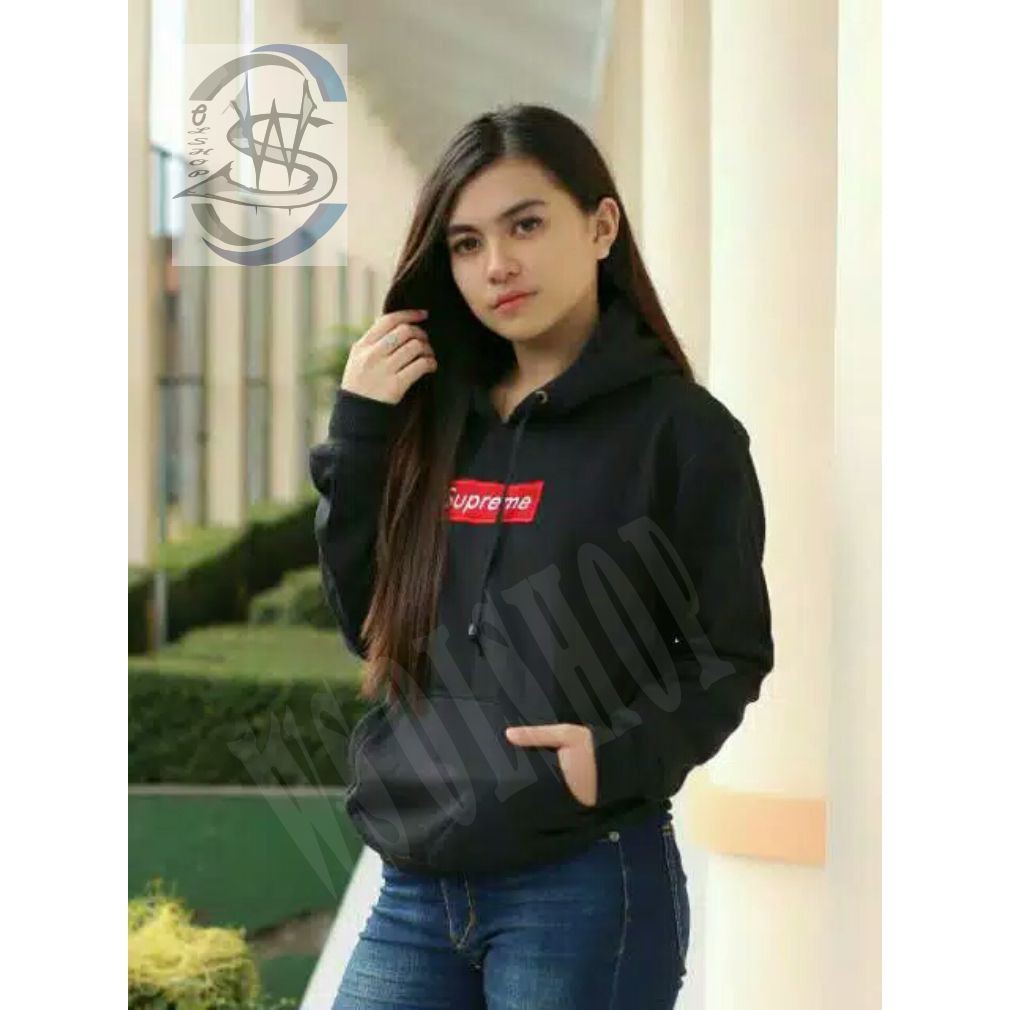 Jaket polos zipper hoodie S,M,L,XL,XXL,XXXL,XXXXL,XXXXXL pria wanita /zipper polos SUPREME HITAM