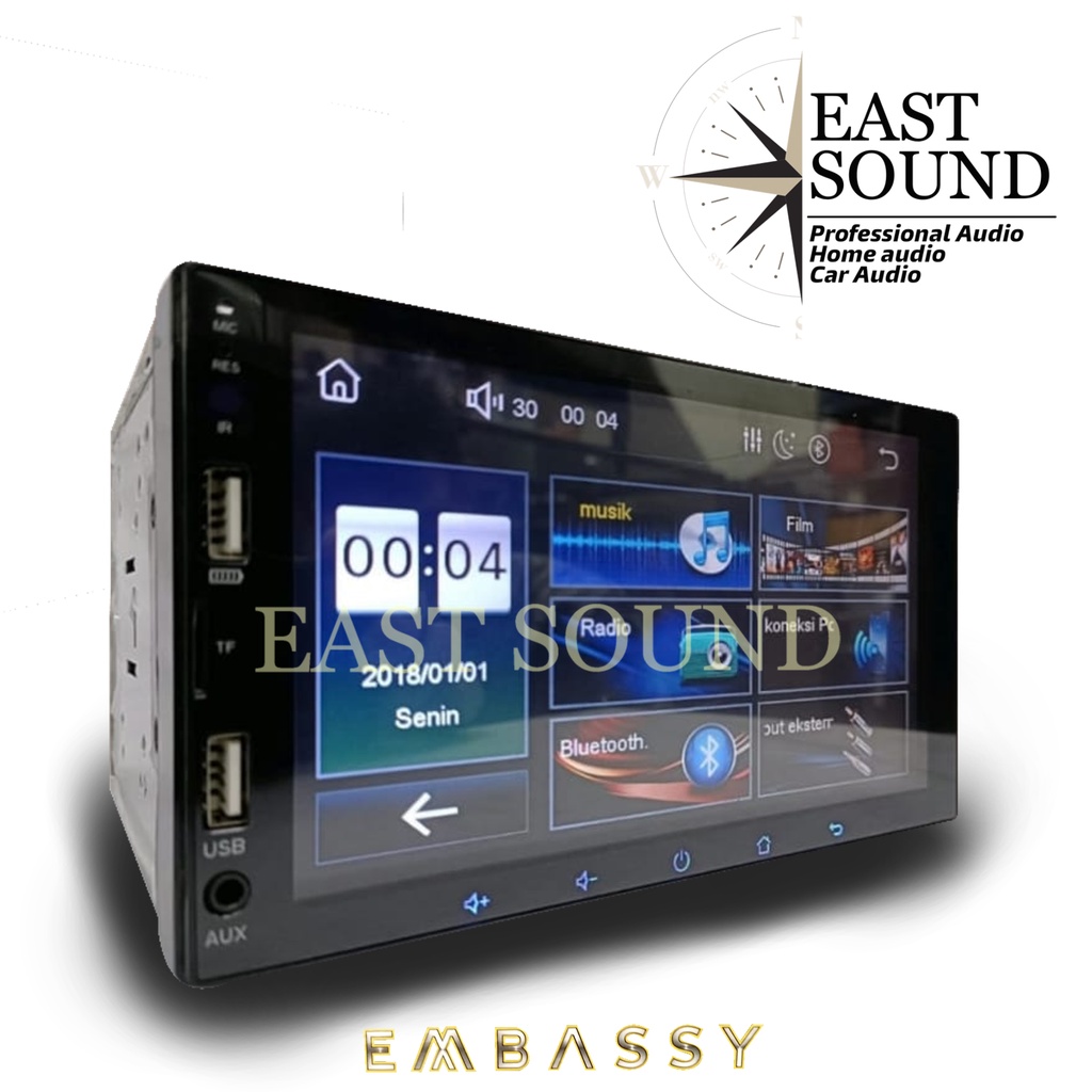 DOUBLE DIN TV MOBIL 7 INCH DECKLESS EMBASSY THUNDER BLUETOOTH MP4