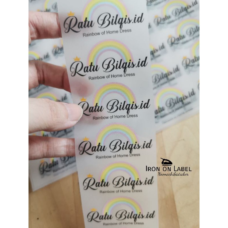 

Printed Iron on Label