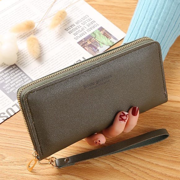 ♥TASBLUE♥C079-59 COD DOMPET PANJANG WANITA IMPORT MURAH DOMPET WANITA PANJANG+TALI-HIJAU ARMY