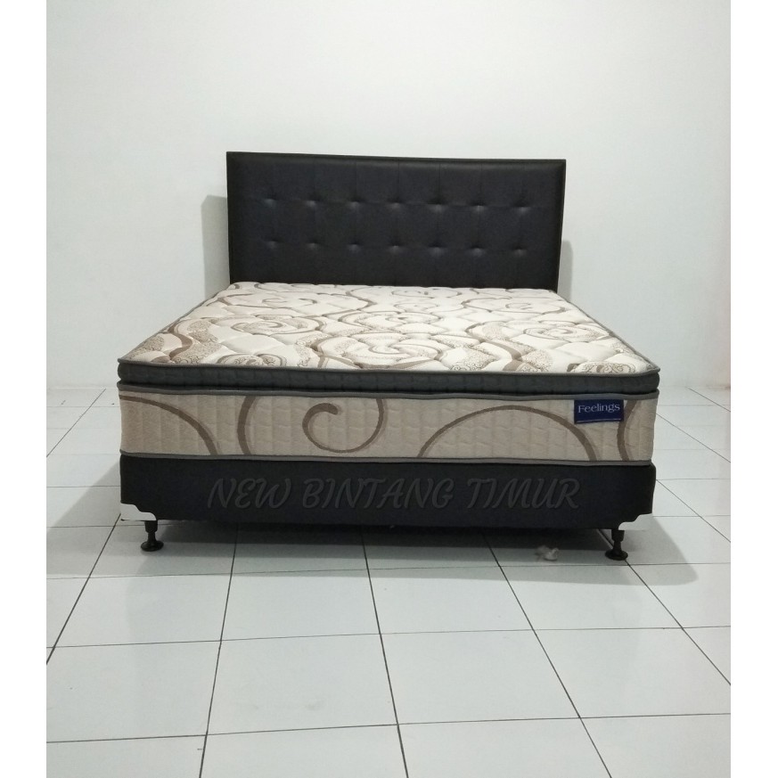 Spring Bed Romance Feelings Plush Top 160 x 200 Full Set Free Bantal Guling