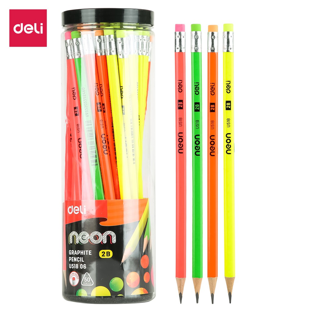

Deli Pensil kayu 2B bentuk segitiga untuk pegangan yang nyaman 50pcs EU51806