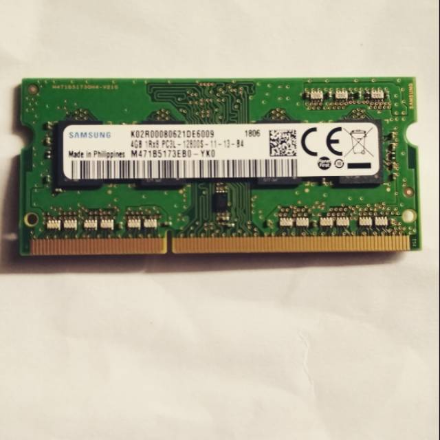 DDR3L 4gb Ram Laptop Samsung 4Gb 1Rx8 PC3L-12800 DDR3L 1600mhz
