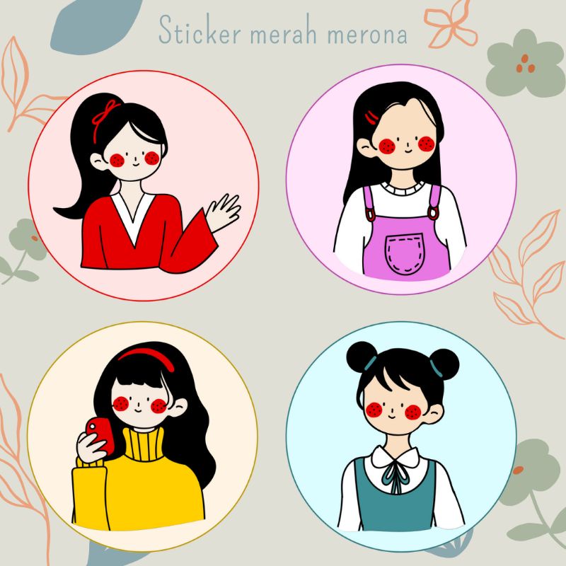 Sticker Gadis Pipi Merona