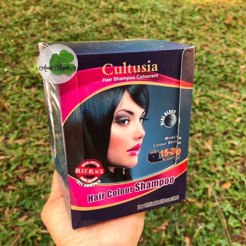 Shampo Cultusia Hair Colour Blue Black SACHET SHampo Pewarna Rambut