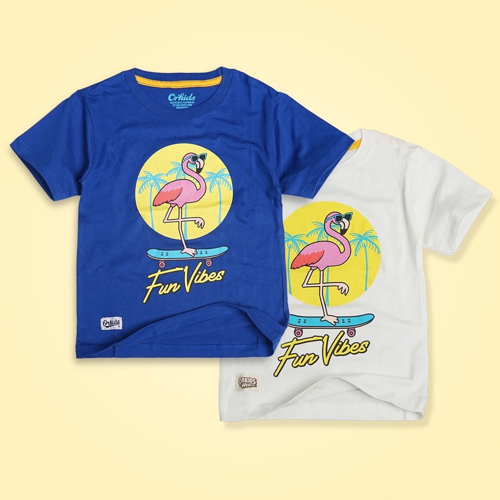Kaos Anak Laki Laki Baju Anak Cowok Lengan Pendek Orkids Fun Vibes