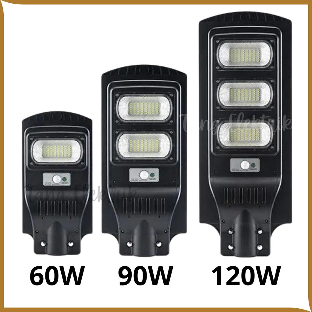 Lampu Jalan PJU Lampu Tenaga Surya Waterproof LED 60W, 90W, 120W Remote Control Garansi