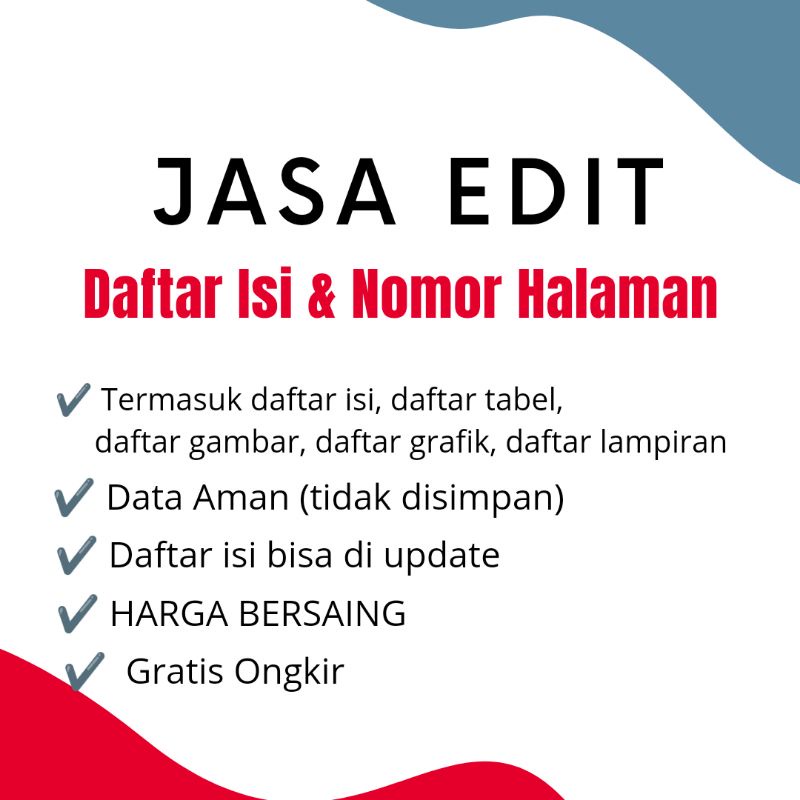 Pembuatan Daftar Isi & Nomor Halaman Skripsi, Artikel, Makalah, dan lainnya
