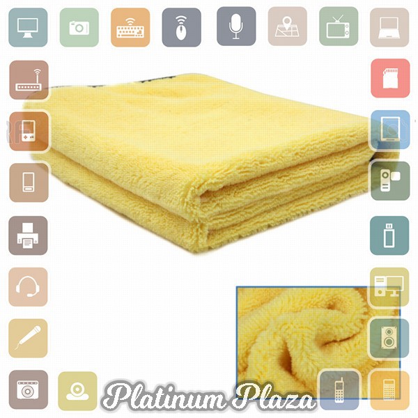 Tirol Handuk Microfiber Lap Pengering Mobil XL 92 x 56 cm - T22453 - Yellow`NL3S32-