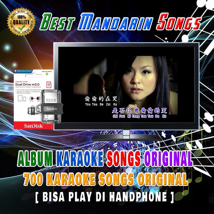 Super TOP Karaoke Mandarin Flashdisk 32Gb OTG Bisa Play Di Handphone