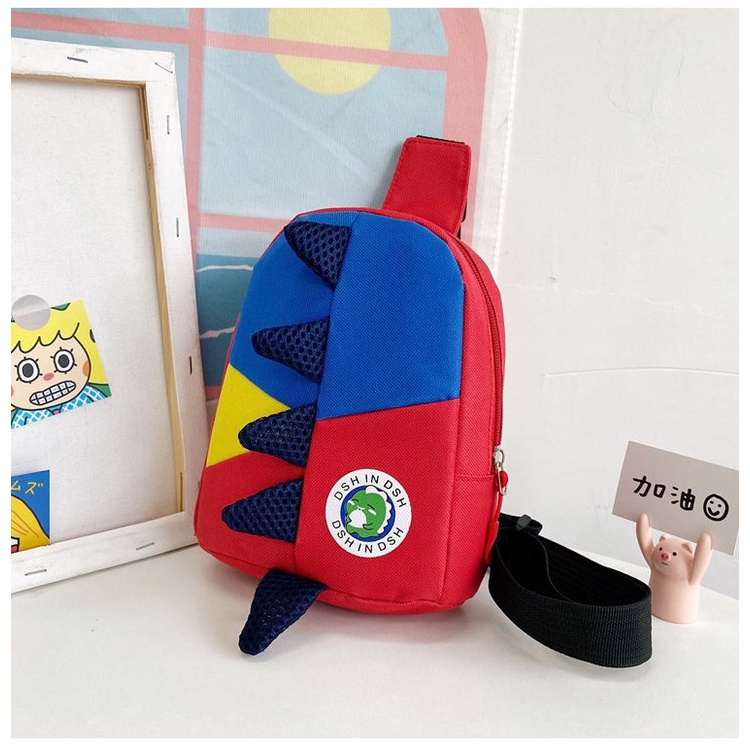 HappyOliver TREX WORLD SLINGBAG tas import anak resleting tas slempang anak laki perempuan