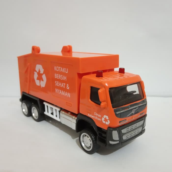 Diecast truk sampah Head volvo miniatur mobil truck apolo