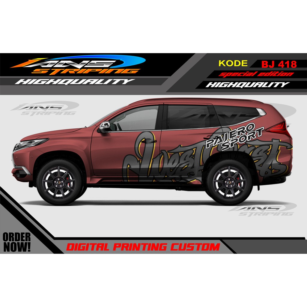 STICKER MOBIL PAJERO, FORTUNER / DECAL STICKER MOBIL PAJERO / STIKER VARIASI MOBIL PAJERO