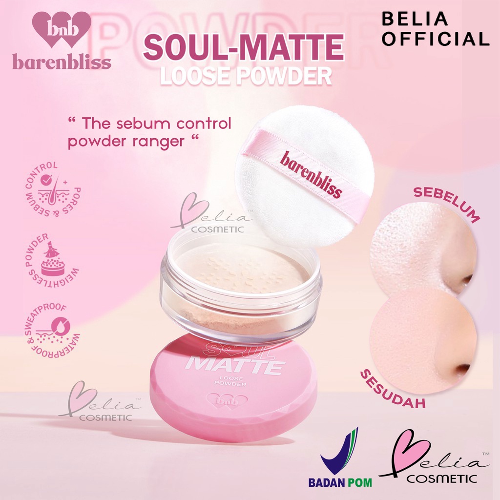 ❤ BELIA ❤ BNB barenbliss Soul-matte Loose Powder | Bedak Tabur (✔BPOM)