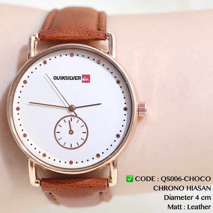 "Jam tangan unisex pria wanita quiksilver tali kulit leather ripcurl dw"