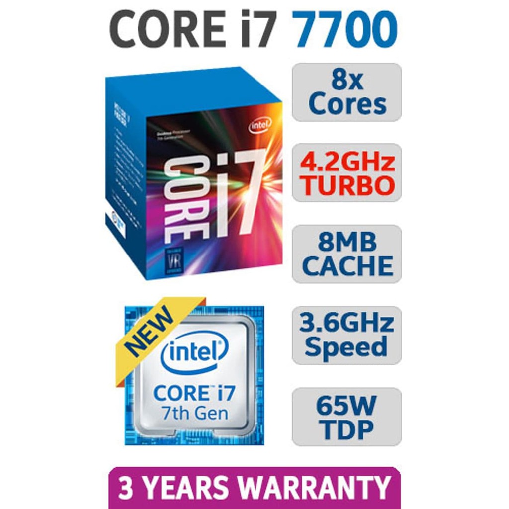 Intel Core i7-7700 Processor 8M Cache up to 4.20 GHz