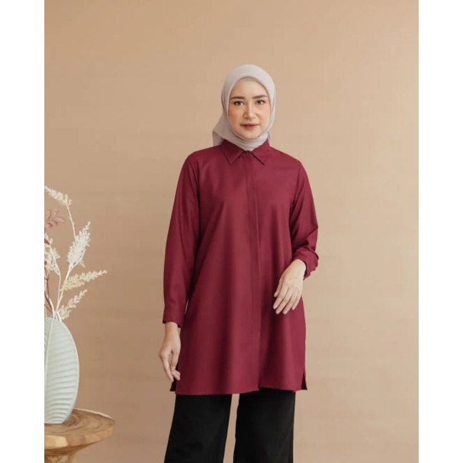 Daily Tunik Geulis L Maroon