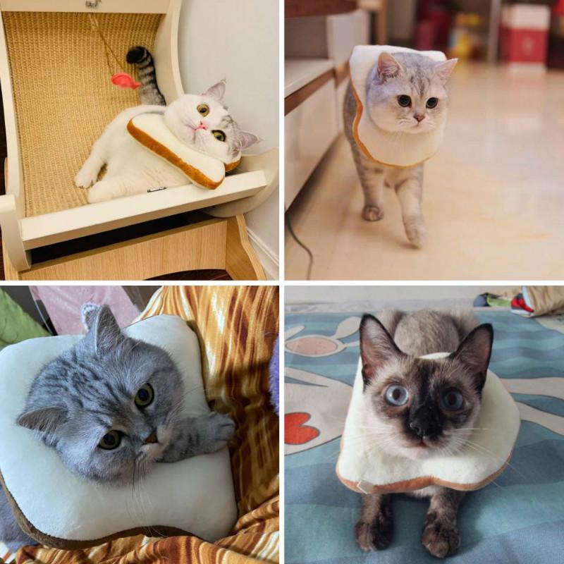 ★〓YUFeiPet〓★ Cat Collar Dog Collar Toast Bread Neck Anti-bite and Anti-lick Cotton Cloth Headgear