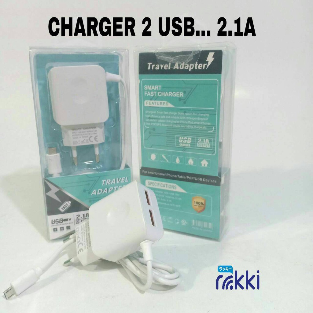 CHARGER 2 USB 2.1A Fast Charging for Android Micro