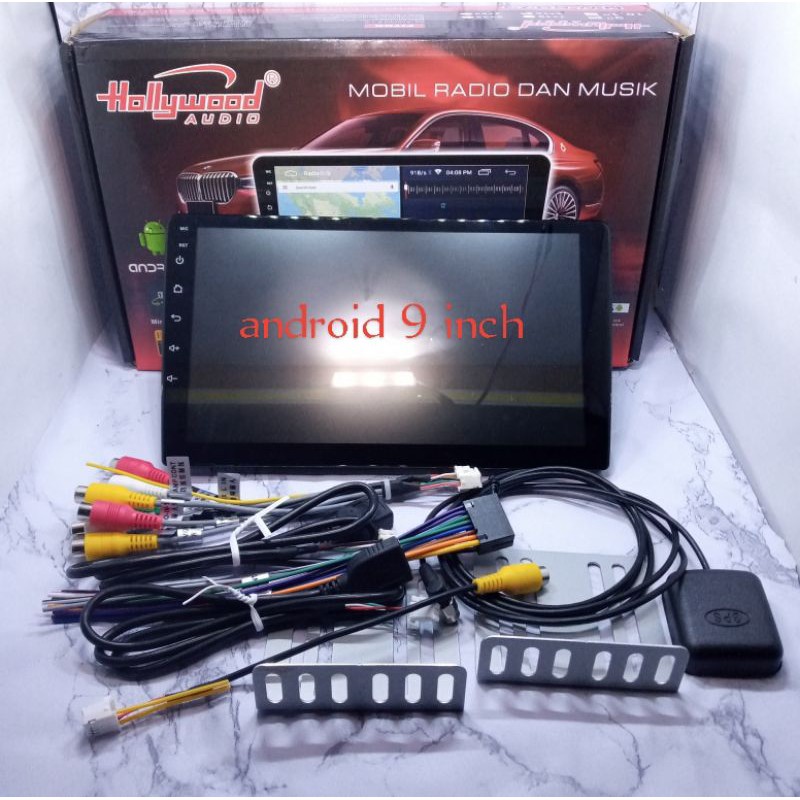 HEAD UNIT DOUBLE DIN ANDROID 9 INCH HOLLYWOOD HW-6973 RAM 2 ROM 16