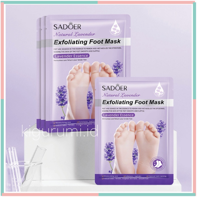 Jual SADOER Foot Mask Lavender Exfoliating Masker Kaki Kelupas Kulit