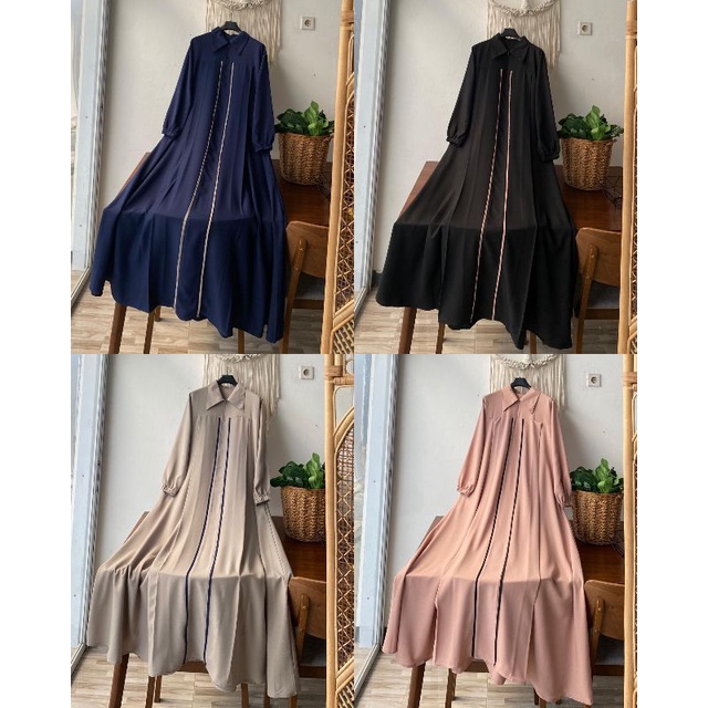 ESCALA ABAYA || Abaya Turki Style || Gamis Polos || Gamis Bigsize || Gamis Wollycrepe PB 140cm